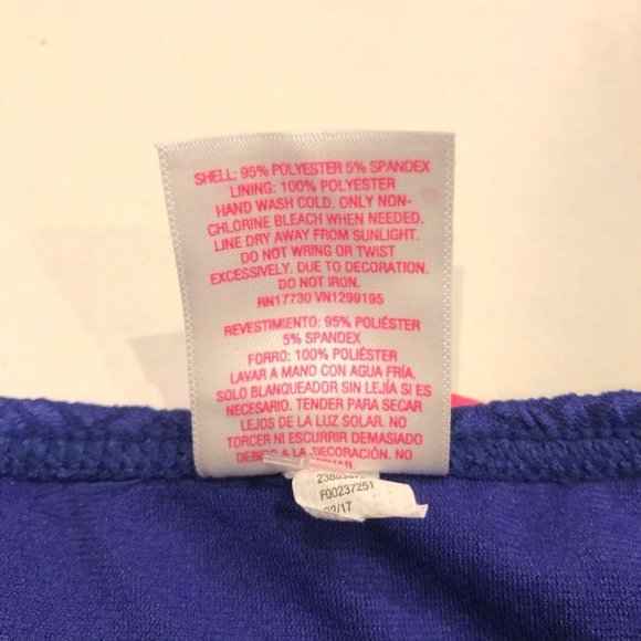 Xhilaration High Leg Scoop Waist Swim Bottom Purple Large Medium Womens Summer - Picture 4 of 4